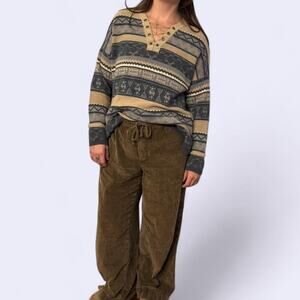 Chaps tan cream vintage sweater US woman's L